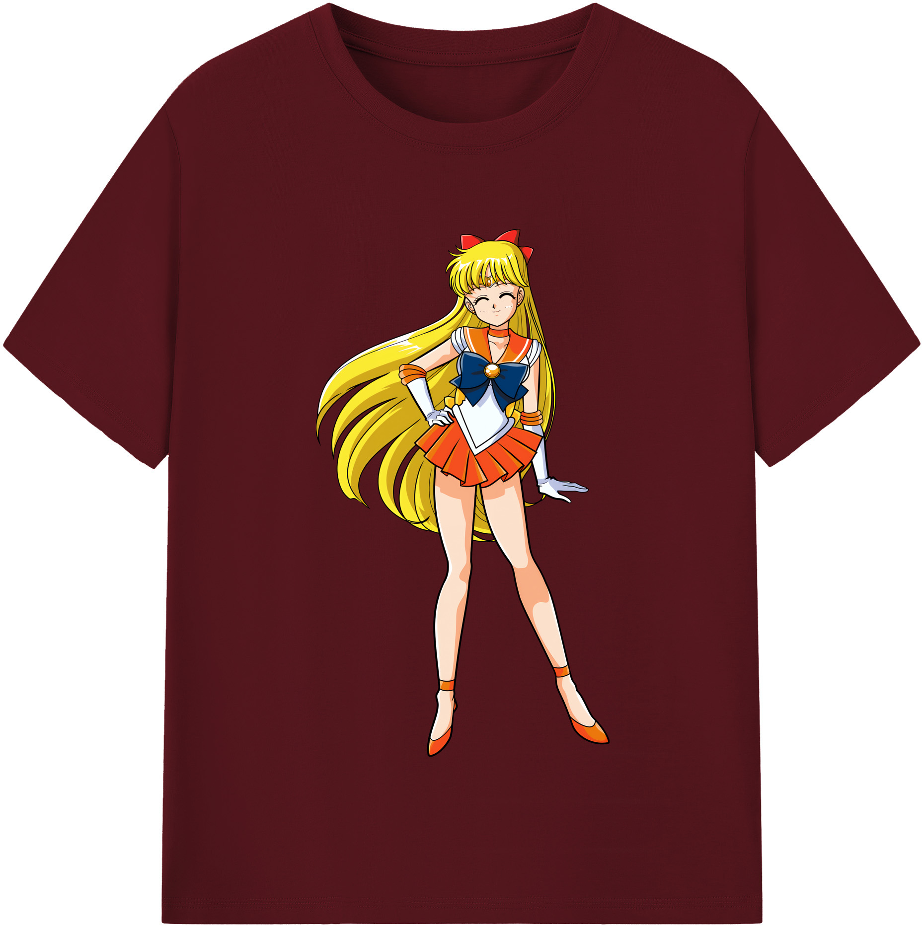 （画像用） 美少女戦士セーラームーン 愛野 美奈子 あいの みなこ Sailor Moon Aino Minako 綿100％半袖Tシャツ（フロントプリント）